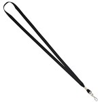 REXEL 9805002 LANYARD FLAT WITH SWIVEL CLIP BLACK PACK 10