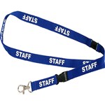 REXEL 9842001 PREPRINTED STAFF LANYARD BLUE PK5