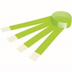 REXEL 9861104 TYVEK WRIST BANDS WITH SERIAL NUMBER FLUORO GREEN PK100