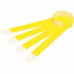 REXEL 9861105 TYVEK WRIST BANDS WITH SERIAL NUMBER FLUORO YELLOW PK100