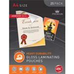 GBC BLADHA4 ADHESIVE LAMINATING POUCH A4 125 MICRON BOX 25