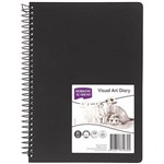 DERWENT ACADEMY VISUAL ART DIARY PORTRAIT A5 120 PAGES BLACK