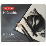 DERWENT GRAPHIC PENCIL ALL GRADES TIN 24