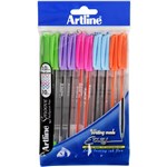 ARTLINE SMOOVE BALLPOINT PEN MEDIUM BRIGHT ASSORTED PACK 10