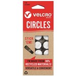 VELCRO ECO COLLECTION STICKEM CIRCLES 19MM WHITE PACK 10