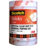 SCOTCH 500 EVERYDAY STICKY TAPE 18MM X 66M BULK PACK 8