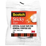 3M 500 SCOTCH EVERYDAY TRANSPARENT TAPE 18MM X 66MTR INDIVIDUALLY WRAPPED