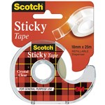 3M 502500 SCOTCH EVERYDAY STICKY TAPE ON DISPENSER 18MM X 25M