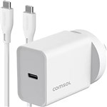 COMSOL USBC WALL CHARGER 20W  15M USBC TO C CABLE WHITE
