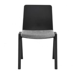 RAPIDLINE ACADEMY STACKING CHAIR WITH LIGHT GREY SEAT PAD 530 X 530 X 800MM BLACK