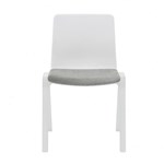 RAPIDLINE ACADEMY STACKING CHAIR WITH LIGHT GREY SEAT PAD 530 X 530 X 800MM WHITE