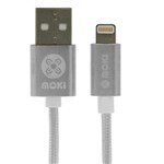 MOKI ACC MSTLCABSV LIGHTNING SYNCHARGE BRAIDED CABLE 900MM SILVER