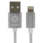 MOKI ACCMSTLCAKSSV LIGHTNING SYNCHARGE KING SIZE CABLE 3 METER SILVER