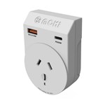 MOKI TRAVEL ADAPTOR PLUS OUTBOUND AUNZ TO US WHITE