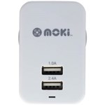 MOKI ACC MUSBWW DUAL USB WALL CHARGER WHITE
