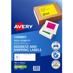 AVERY 35932 L7162FG LASER LABEL 16SHT 991X34MM FLURO GREEN PK25SHTS