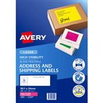 AVERY 35952 L7162FP LASER LABEL 16SHT 991X34MM FLURO PINK PK25SHTS