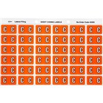 AVERY 43303 LABEL LETTER C 25X38MM ORANGE 180PK