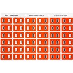 AVERY 43304 LABEL LETTER D 25X38MM DARK ORANGE 180PK