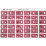 AVERY 43310 LABEL LETTER J 25X38MM MAUVE 180PK