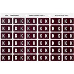AVERY 43311 LABEL LETTER K 25X38MM BROWN 180PK