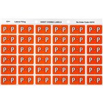 AVERY 43316 LABEL LETTER P 25X38MM DARK ORANGE 180PK