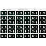 AVERY 43319 LABEL LETTER S 25X38MM DARK GREEN 180PK