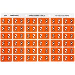 AVERY 43342 LABEL NUMBER 2 25X38MM ORANGE PK180