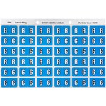 AVERY 43346 LABEL NUMBER 6 25X38MM BLUE 180PK
