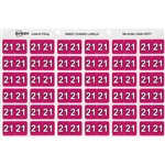 AVERY 43371 LATERAL FILE LABEL SIDE TAB YEAR CODE 21 25 X 38MM MAGENTA BOX 180