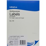 INITIATIVE  OFFICE NATIONAL MULTIPURPOSE LABELS 21SHT 635 X 381MM PK100SHTS