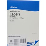 INITIATIVE  OFFICE NATIONAL MULTIPURPOSE LABELS 65UP 381 X 212MM PK100SHTS