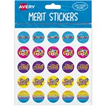 AVERY 698008 MERIT STICKERS CAPTIONS 2 PACK 300