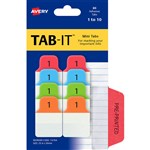 AVERY 74764 MINI TABS NUM 110 254 X 38MM PRIMARY PACK 80