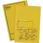 AVERY 84442 TUBECLIP FILE FOOLSCAP YELLOW FOLDER PRINTED BLACK