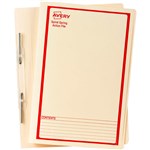 AVERY 86514 SPIRAL SPRING ACTION FILE HEAVYWEIGHT FOOLSCAP BUFF PRINTED RED