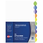 AVERY 87701 L744010 STYLE EDGE INSERTABLE DIVIDER 10 COLOUR TAB