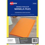 AVERY 88272 MANILLA FOLDER FOOLSCAP ORANGE PK20
