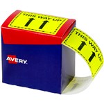 AVERY 932605 THIS WAY UP LABELS FLUORO YELLOW 75 X 996MM PACK 750
