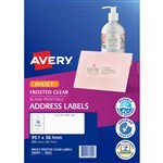 AVERY 936005 J8563 INKJET LABEL 14SHT 991X 381MM CLEAR WITH MATT FINISH PK25SHTS