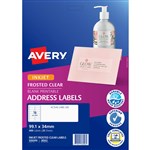 AVERY 936006 J8562 INKJET LABEL 16SHT 991X 34MM CLEAR WITH MATT FINISH  PK25SHTS