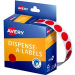 AVERY 937235 ROUND LABEL 14MM DMC14R RED BX1050