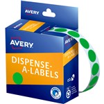 AVERY 937238 ROUND LABEL 14MM DMC14G GREEN BX1050