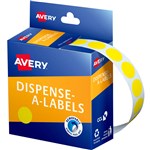 AVERY 937239 ROUND LABEL 14MM DMC14Y YELLOW BX1050