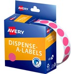 AVERY 937241 ROUND LABEL 14MM DMC14P PINK BX1050