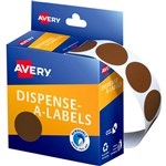 AVERY 937245 ROUND LABEL 24MM DMC24BR BROWN BX500