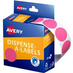 AVERY 937249 ROUND LABEL 24MM DMC24P PINK BX500