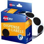 AVERY 937250 ROUND LABEL 24MM DMC24BL BLACK BX500
