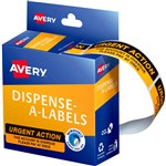 AVERY 937259 LABEL DMR1964R2 19X64MM URGENT ACTION BX125