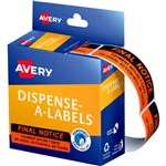 AVERY 937260 LABEL DMR1964R3 19X64MM FINAL NOTICE BX125